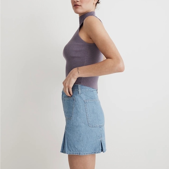 Madewell The Signature Knit Mockneck Sweater Tank smoky grape - Picture 2 of 6